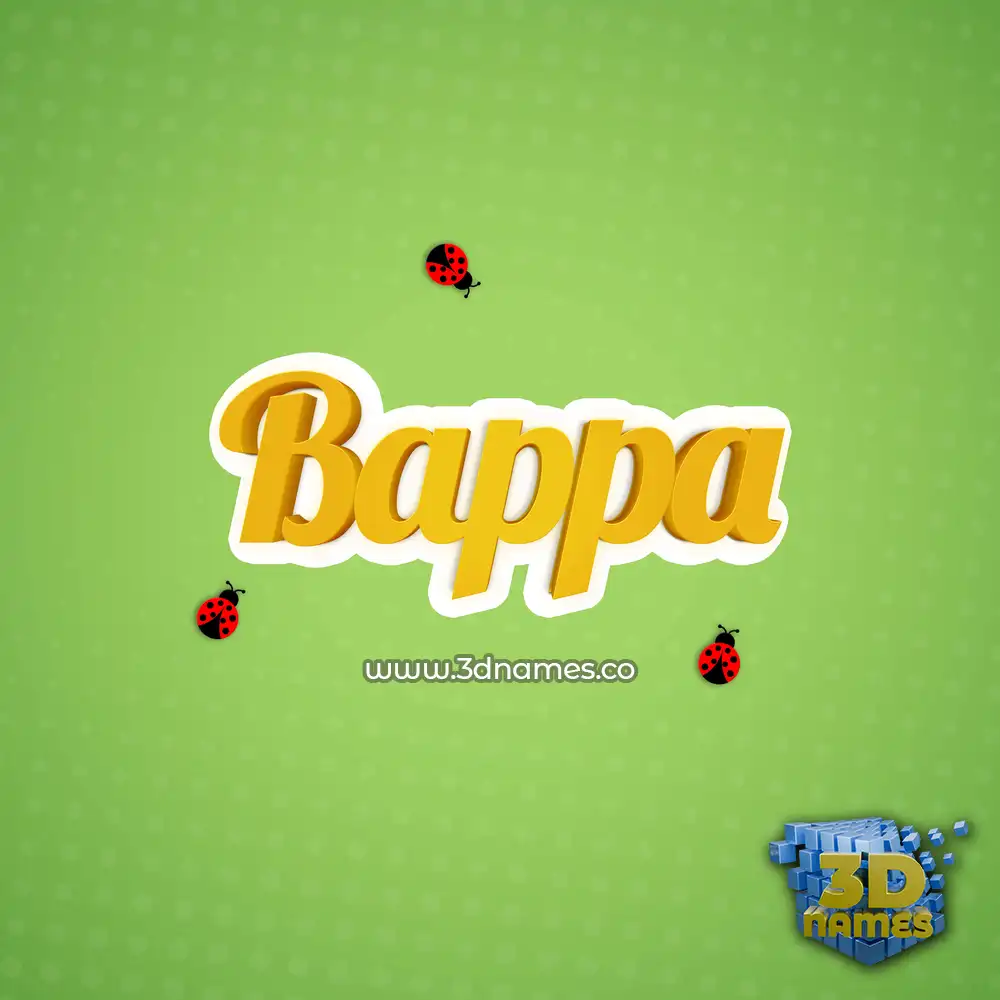 bappa in Ladybugs style - 3D name wallpaper