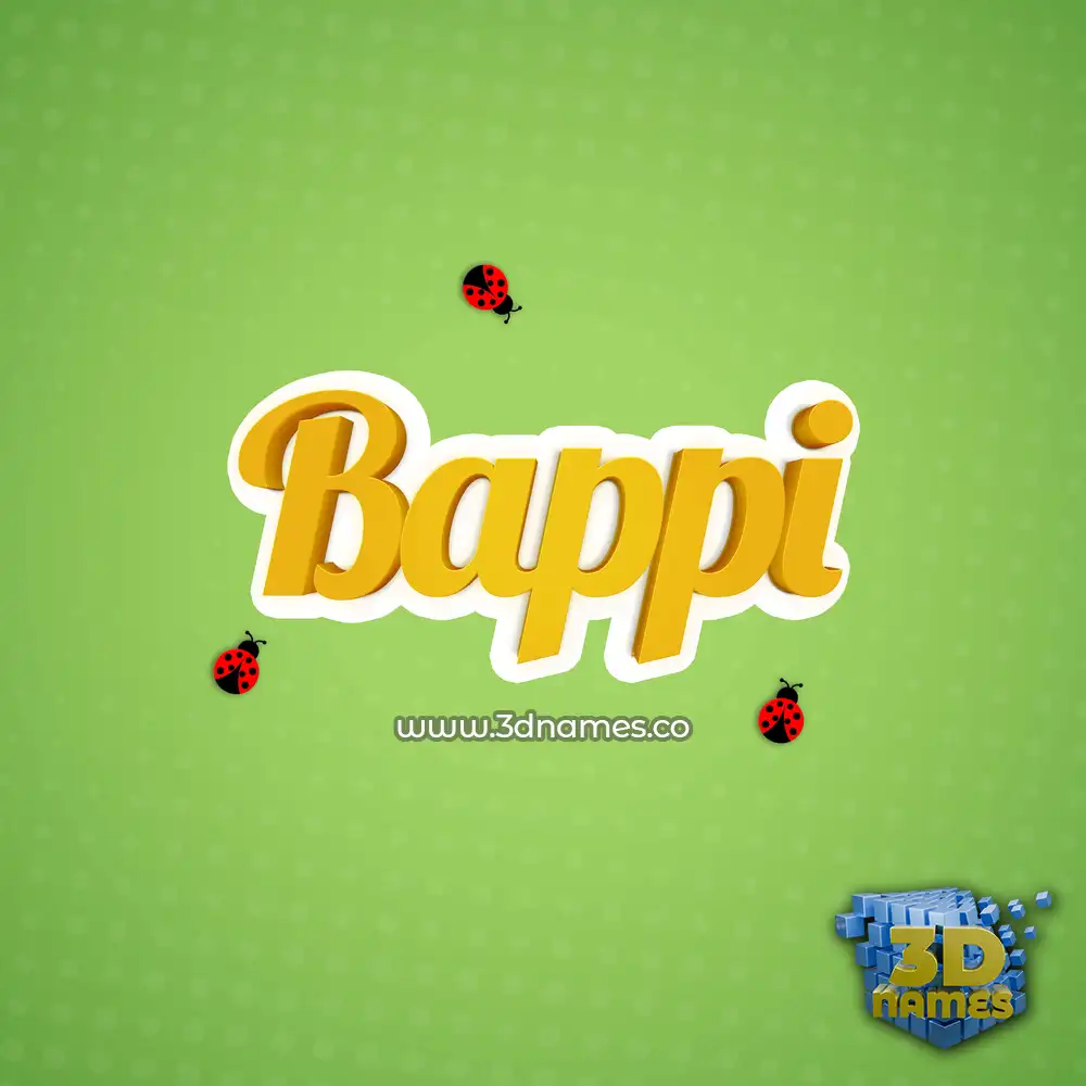 bappi in Ladybugs style - 3D name wallpaper