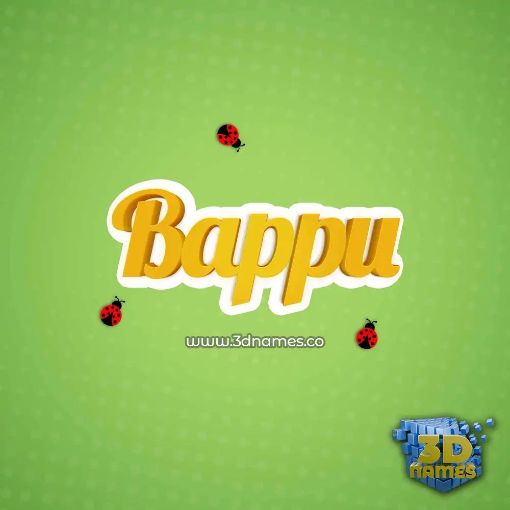 bappu in Ladybugs style - 3D name wallpaper