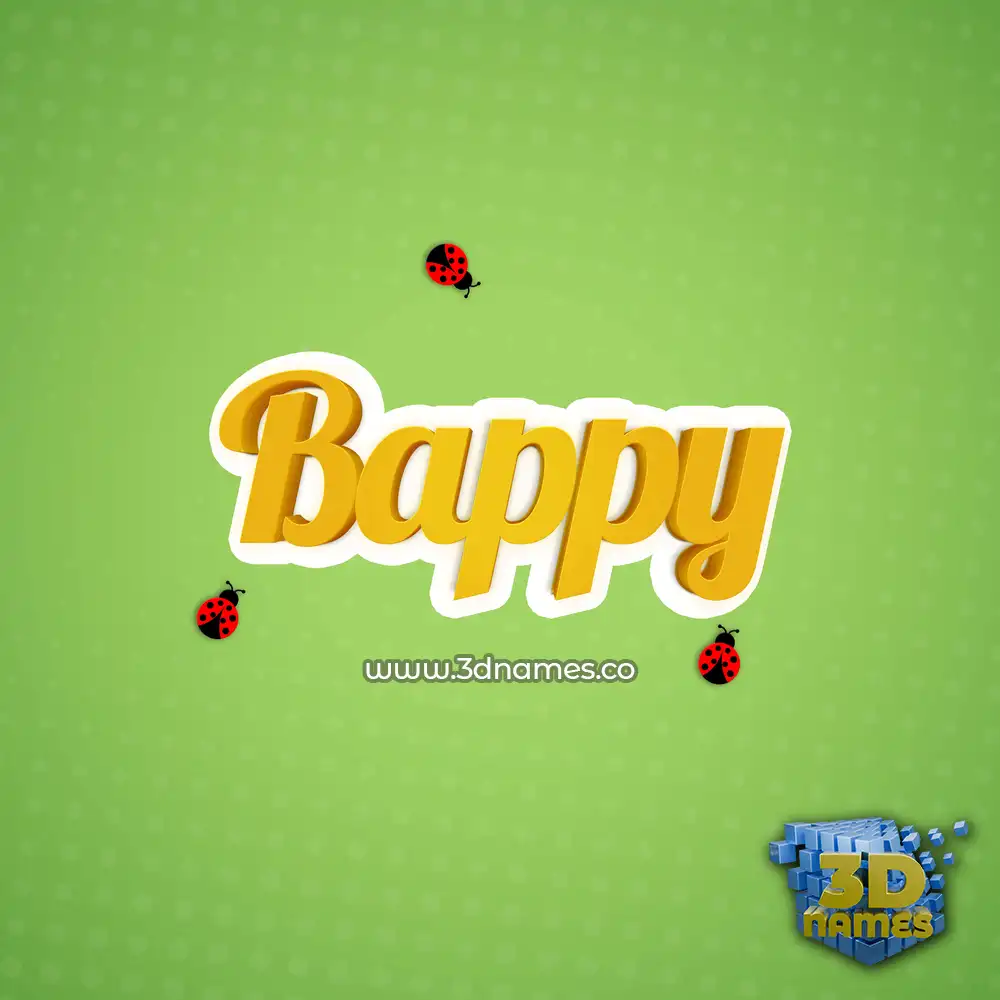 bappy in Ladybugs style - 3D name wallpaper