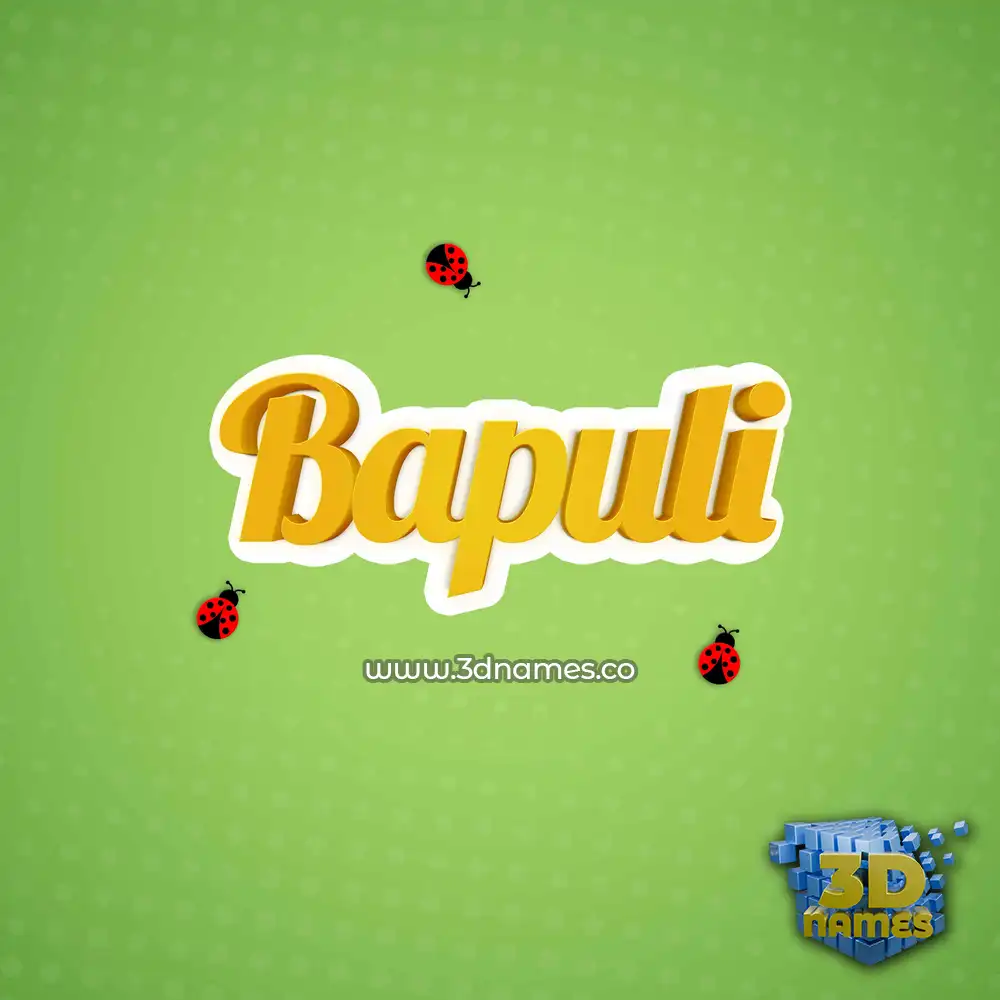 bapuli in Ladybugs style - 3D name wallpaper