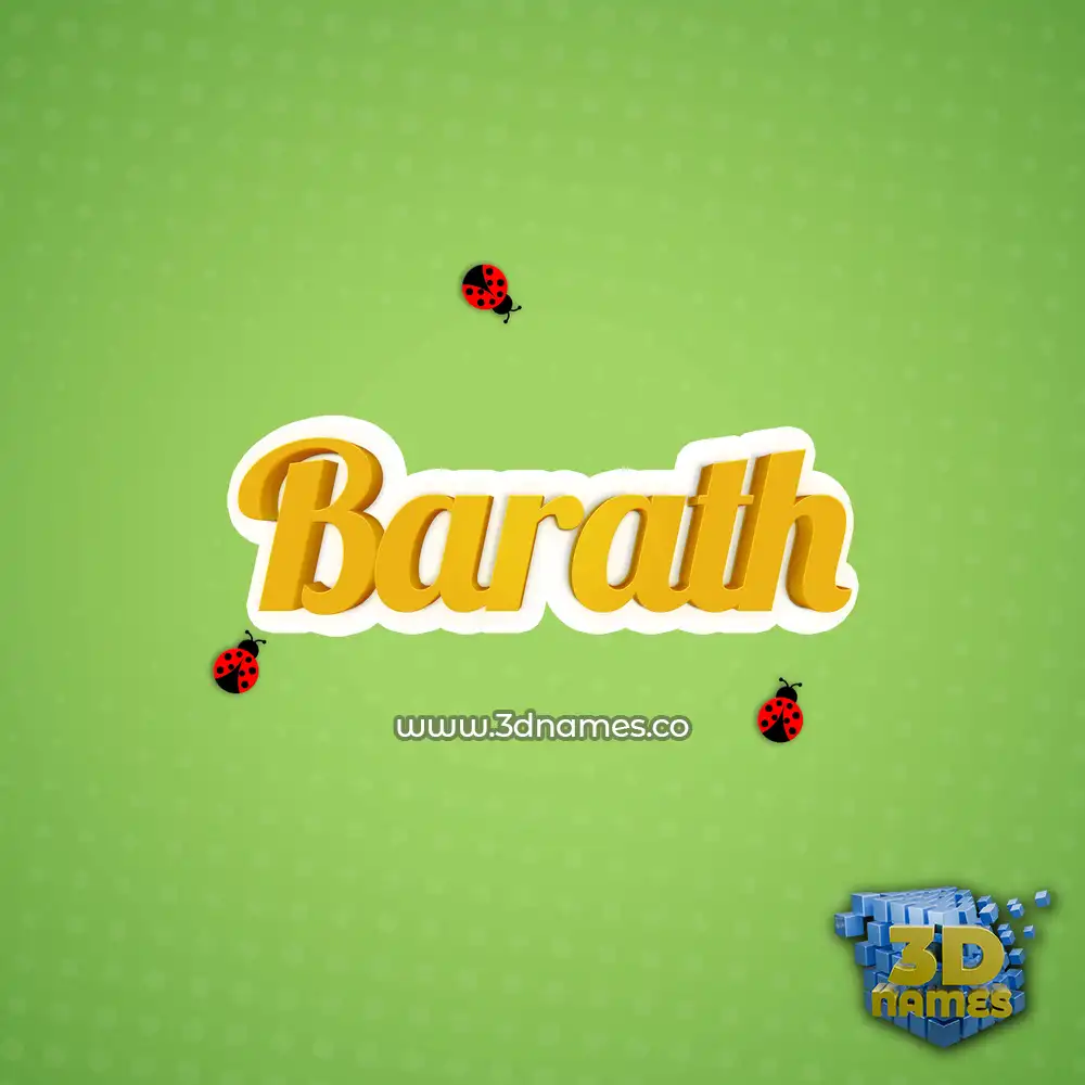 barath in Ladybugs style - 3D name wallpaper
