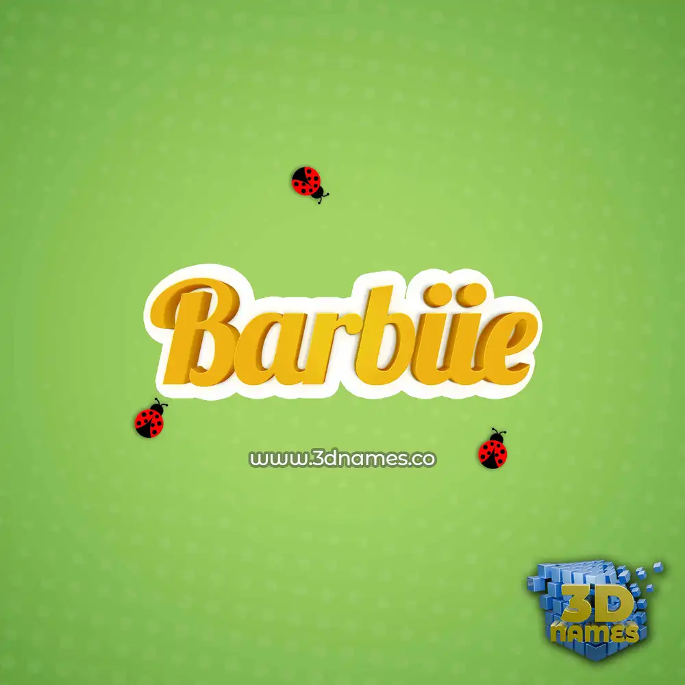 barbiie in Ladybugs style - 3D name wallpaper