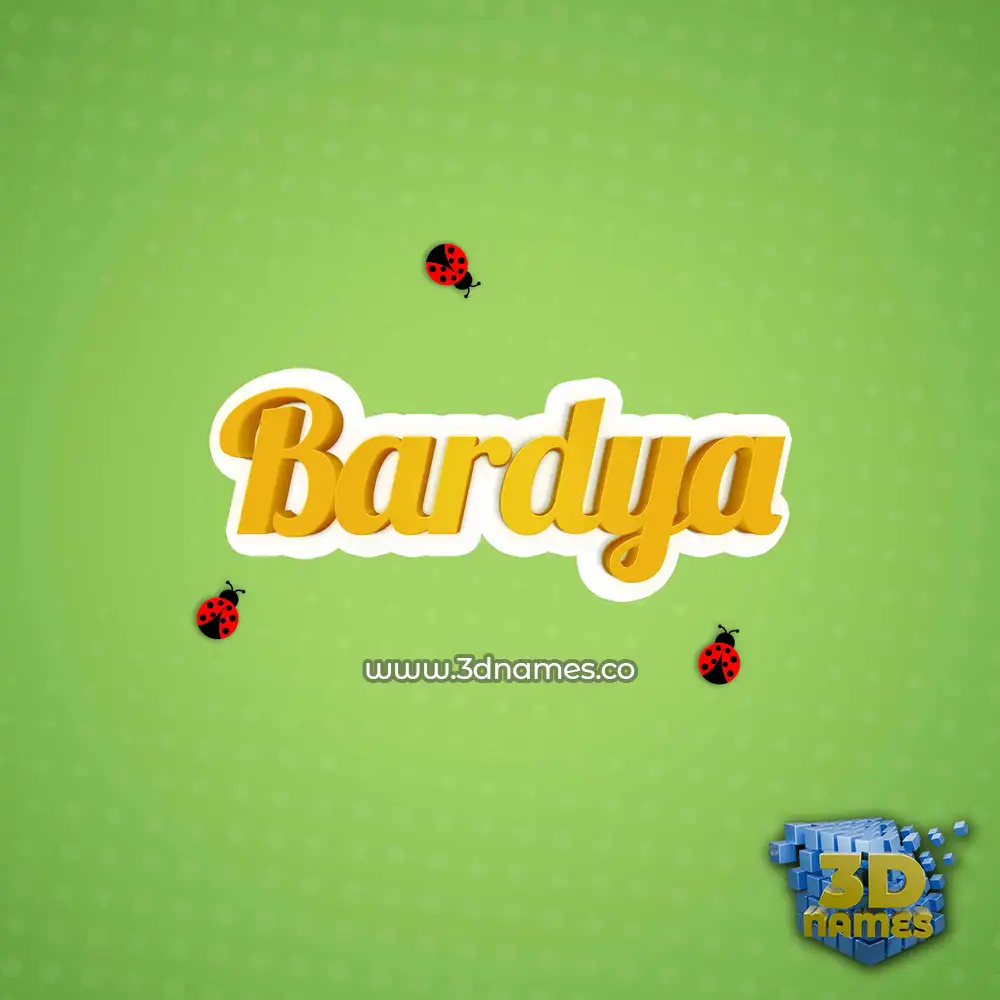 bardya in Ladybugs style - 3D name wallpaper