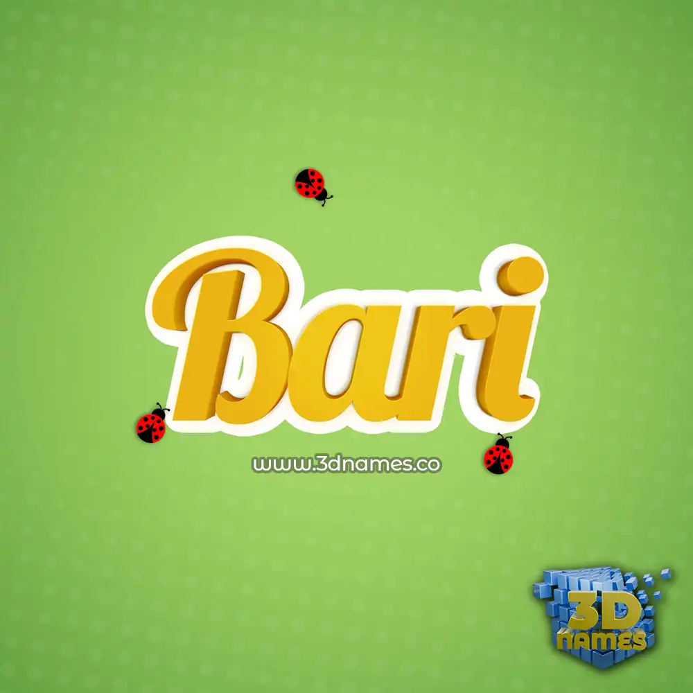 bari in Ladybugs style - 3D name wallpaper