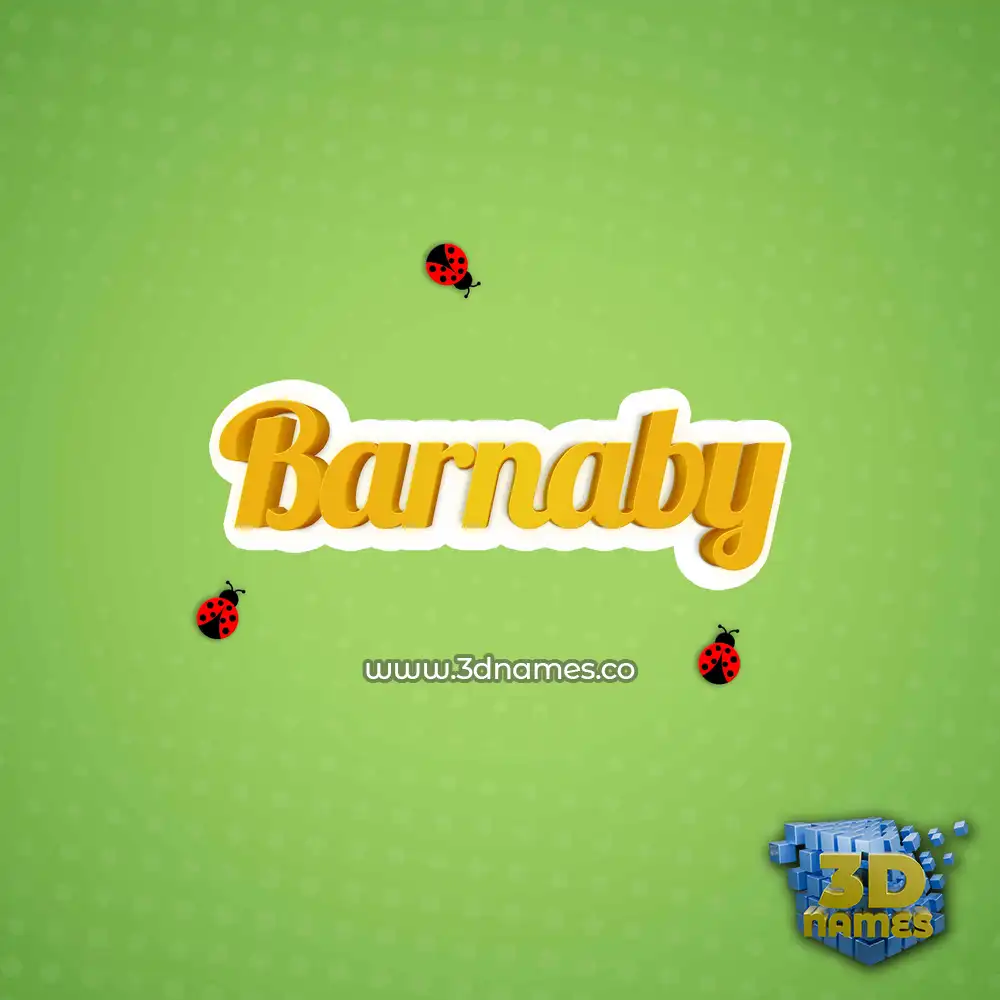 barnaby in Ladybugs style - 3D name wallpaper