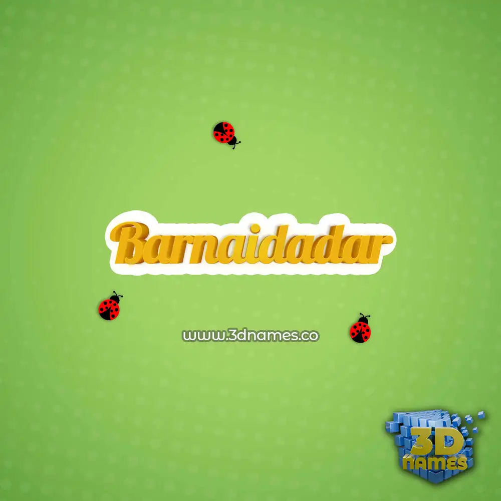 barnaidadar in Ladybugs style - 3D name wallpaper
