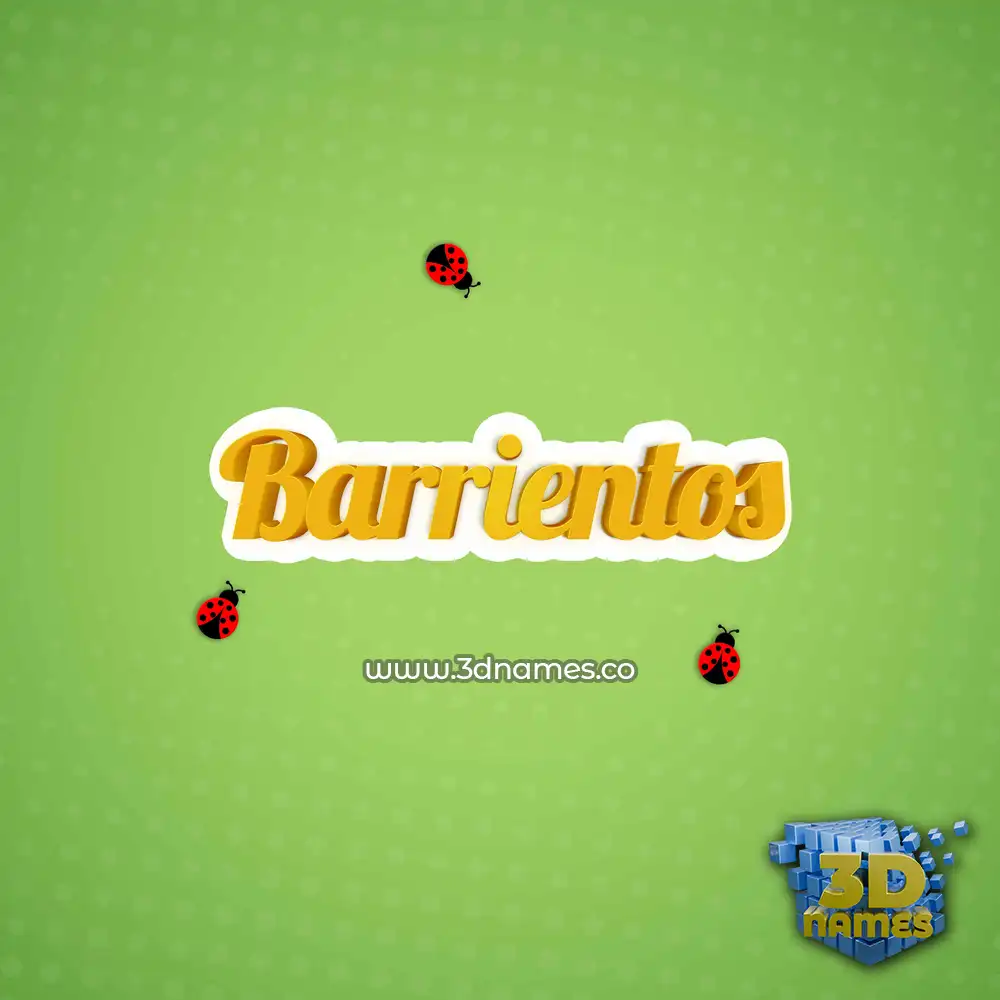 barrientos in Ladybugs style - 3D name wallpaper