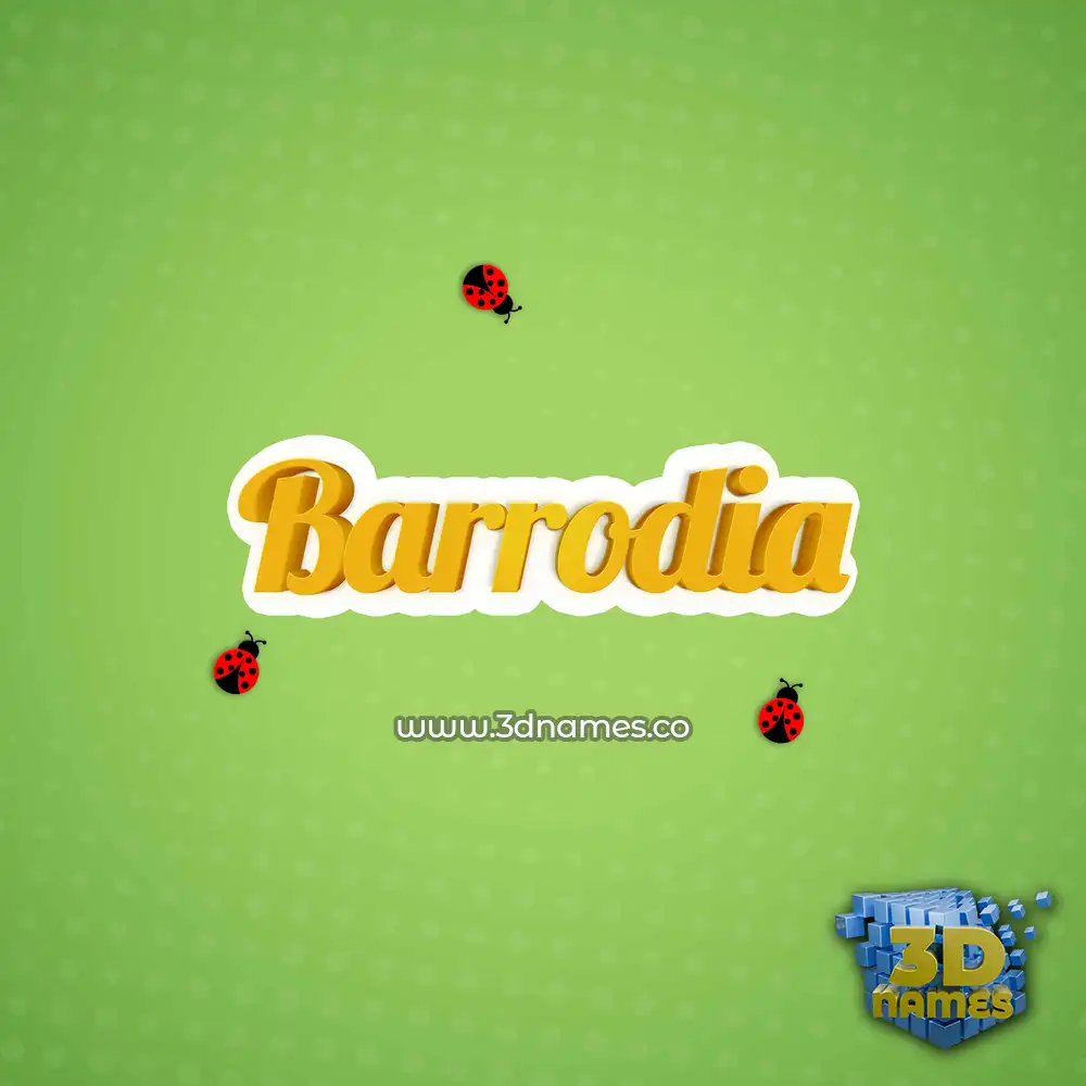 barrodia in Ladybugs style - 3D name wallpaper