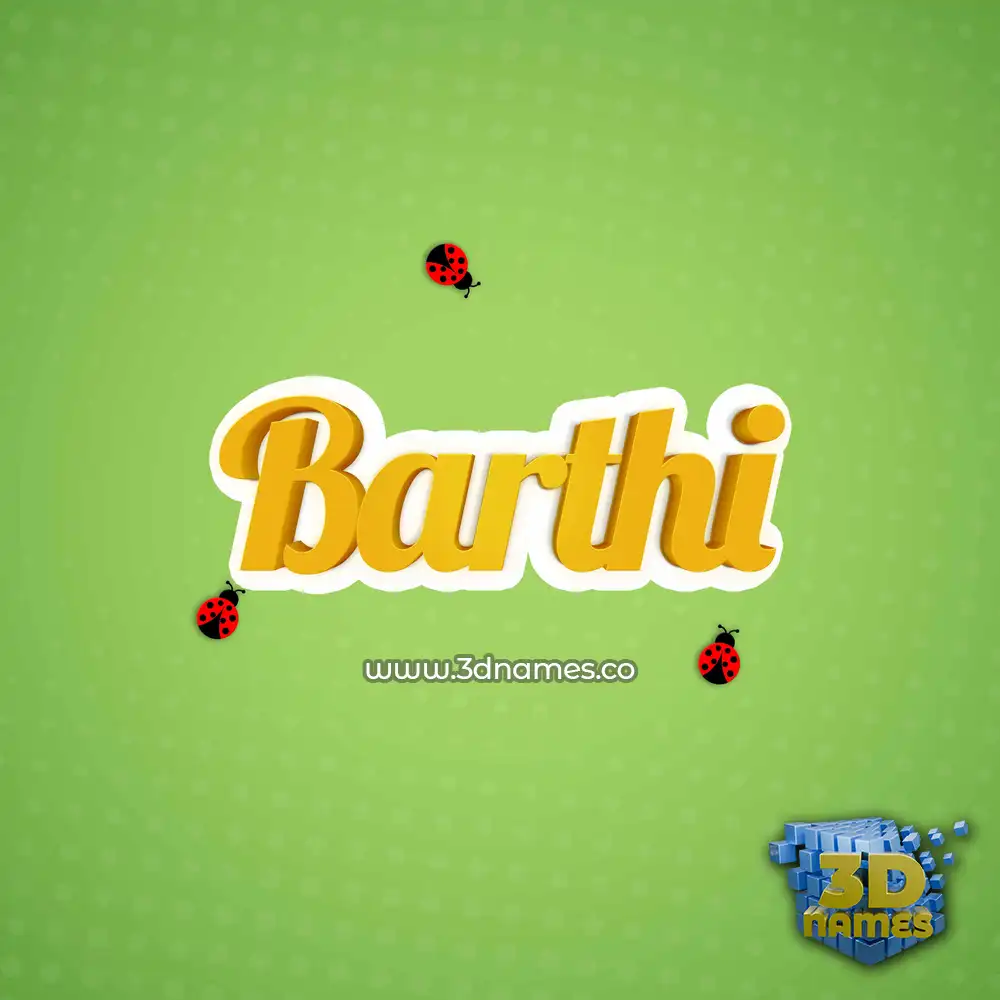 barthi in Ladybugs style - 3D name wallpaper