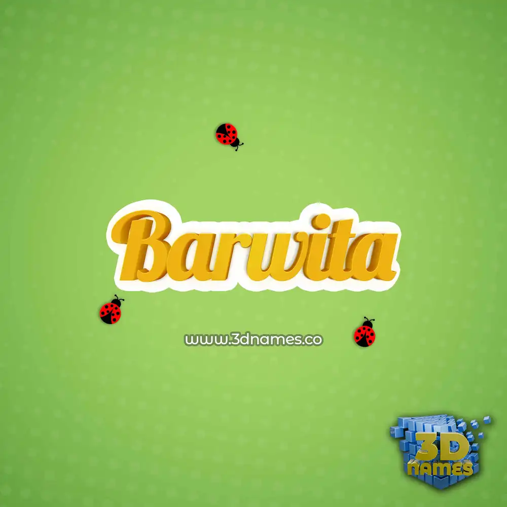 barwita in Ladybugs style - 3D name wallpaper