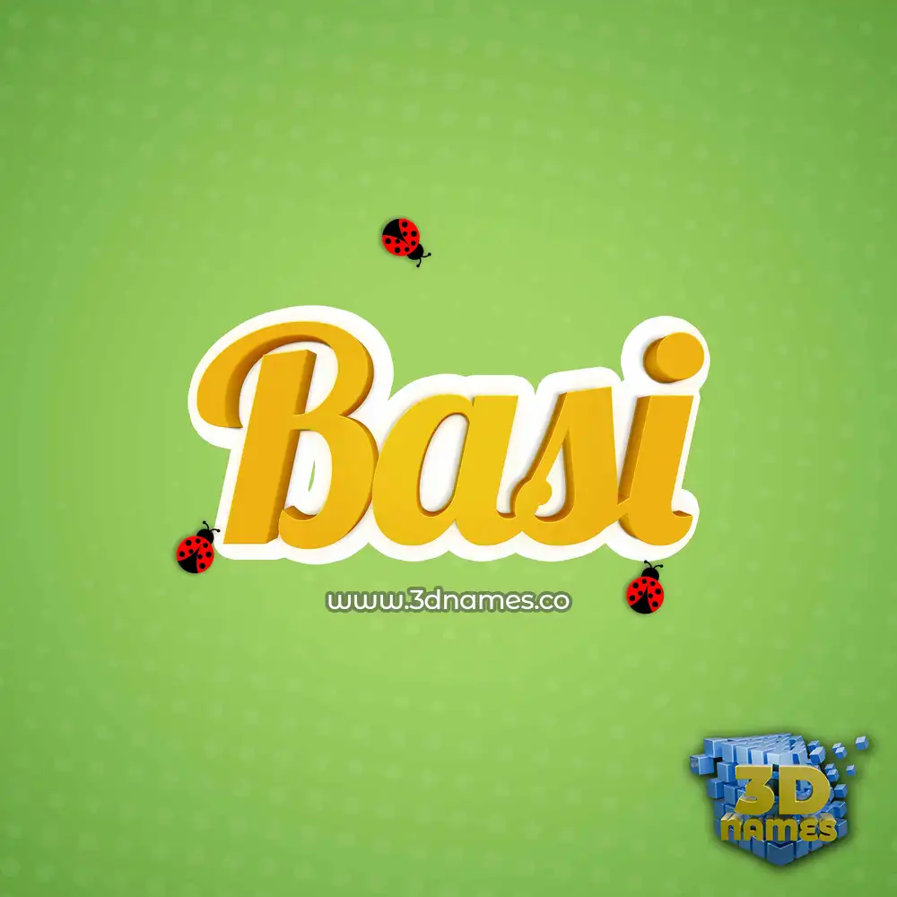 basi in Ladybugs style - 3D name wallpaper