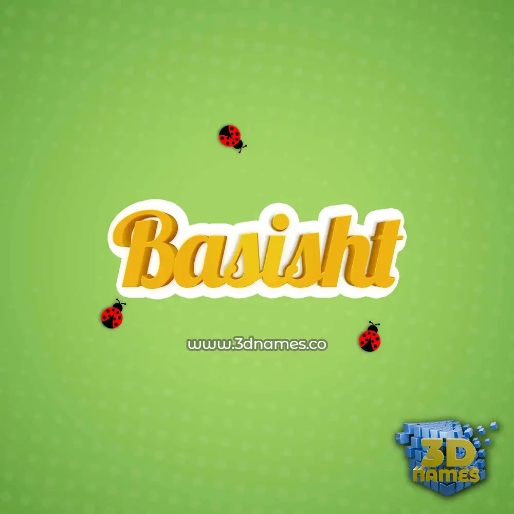 basisht in Ladybugs style - 3D name wallpaper