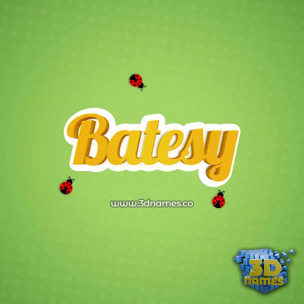 batesy in Ladybugs style - 3D name wallpaper