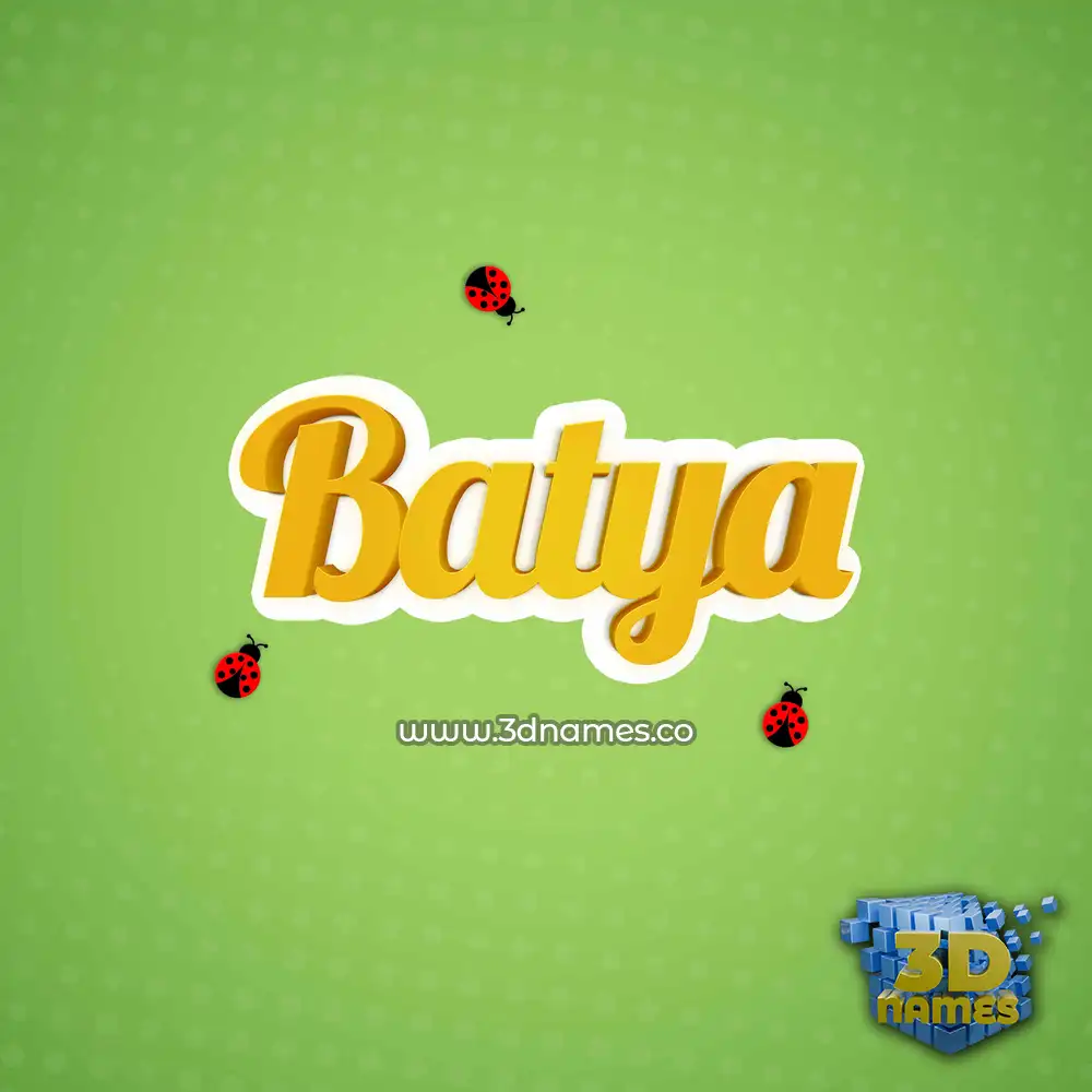batya in Ladybugs style - 3D name wallpaper