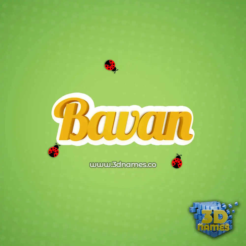 bavan in Ladybugs style - 3D name wallpaper