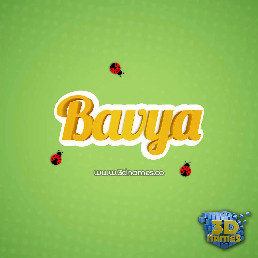 bavya in Ladybugs style - 3D name wallpaper
