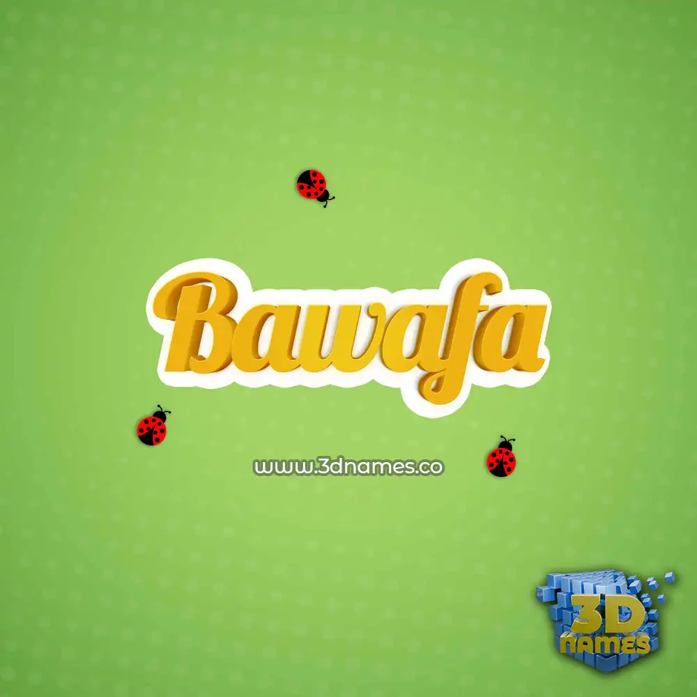 bawafa in Ladybugs style - 3D name wallpaper