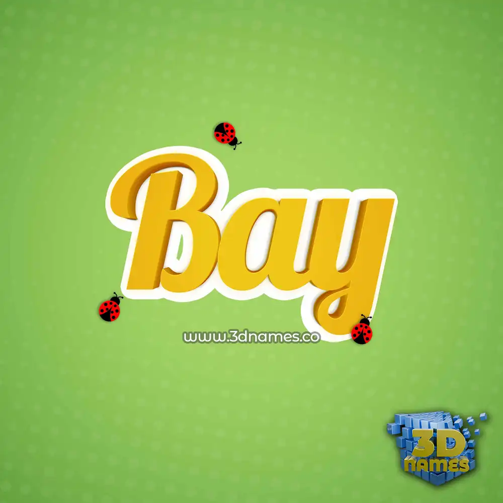 bay in Ladybugs style - 3D name wallpaper