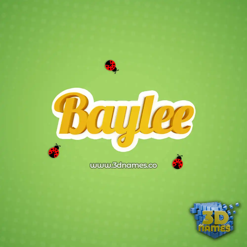 baylee in Ladybugs style - 3D name wallpaper