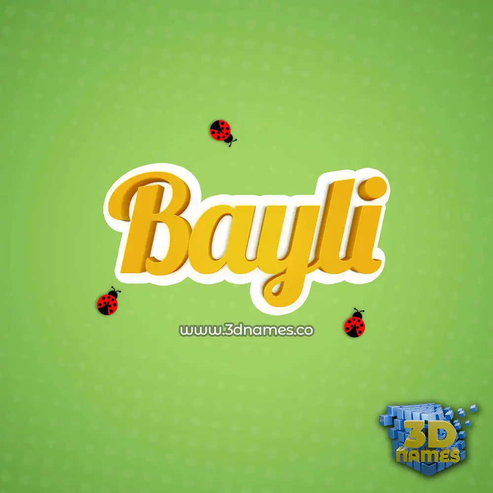 bayli in Ladybugs style - 3D name wallpaper