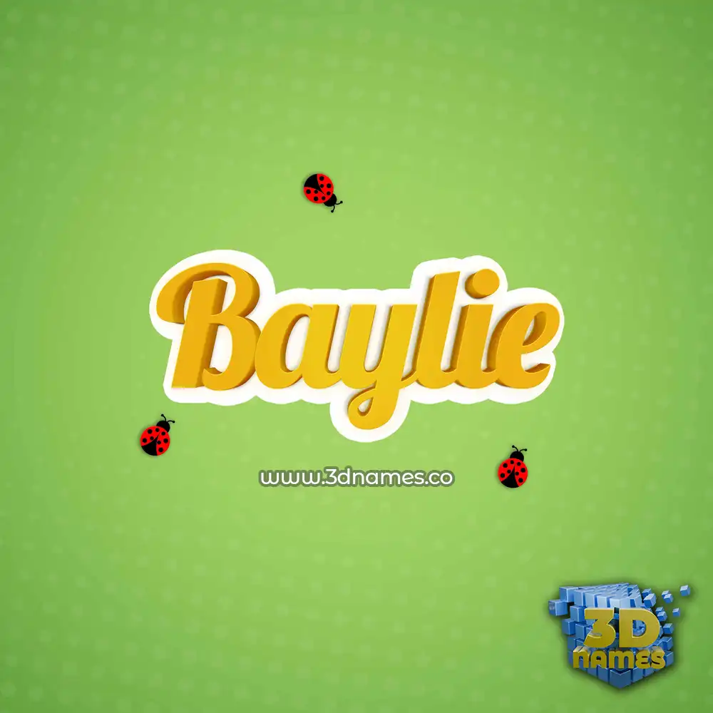 baylie in Ladybugs style - 3D name wallpaper