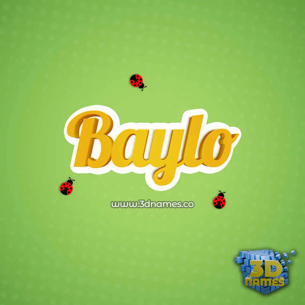 baylo in Ladybugs style - 3D name wallpaper