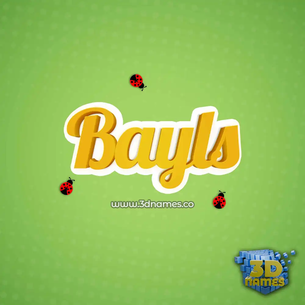 bayls in Ladybugs style - 3D name wallpaper