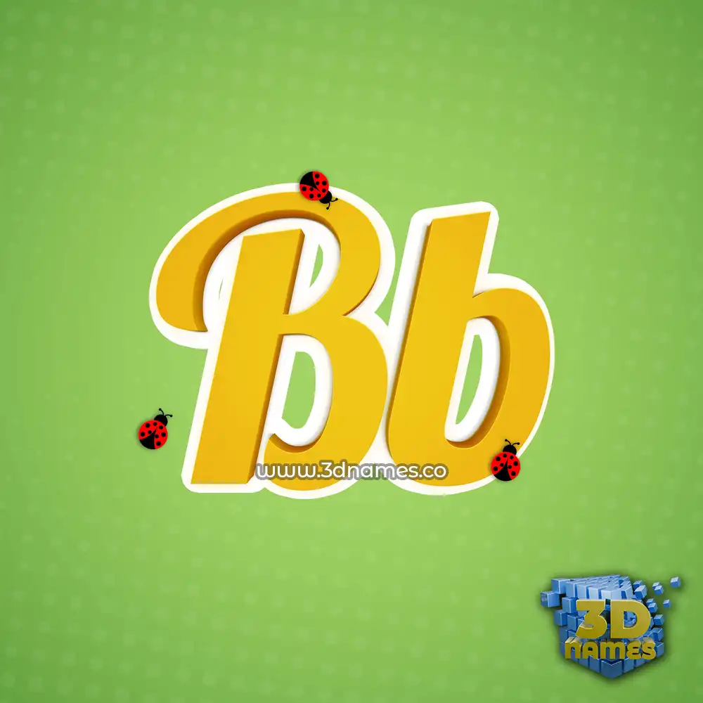 bb in Ladybugs style - 3D name wallpaper