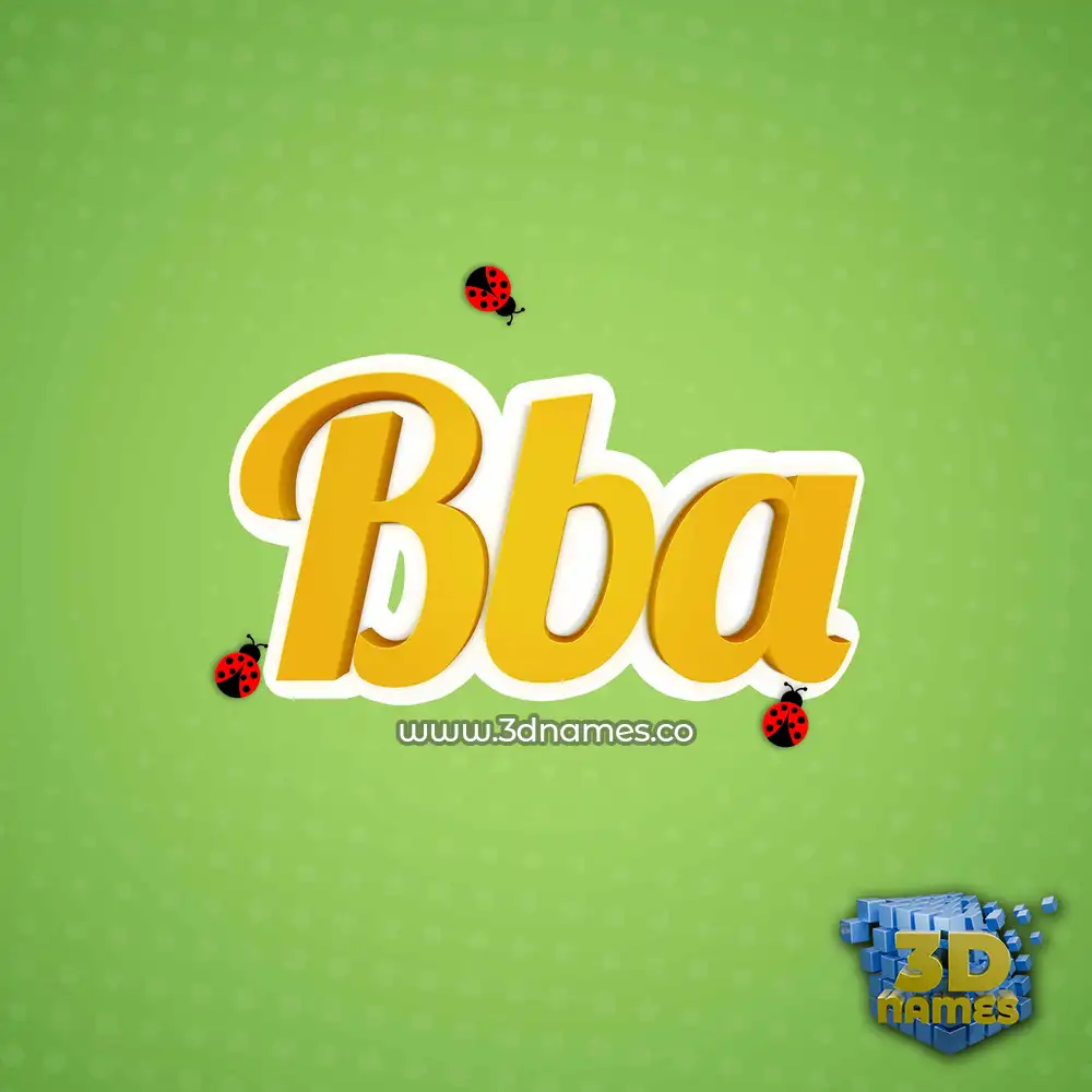 bba in Ladybugs style - 3D name wallpaper