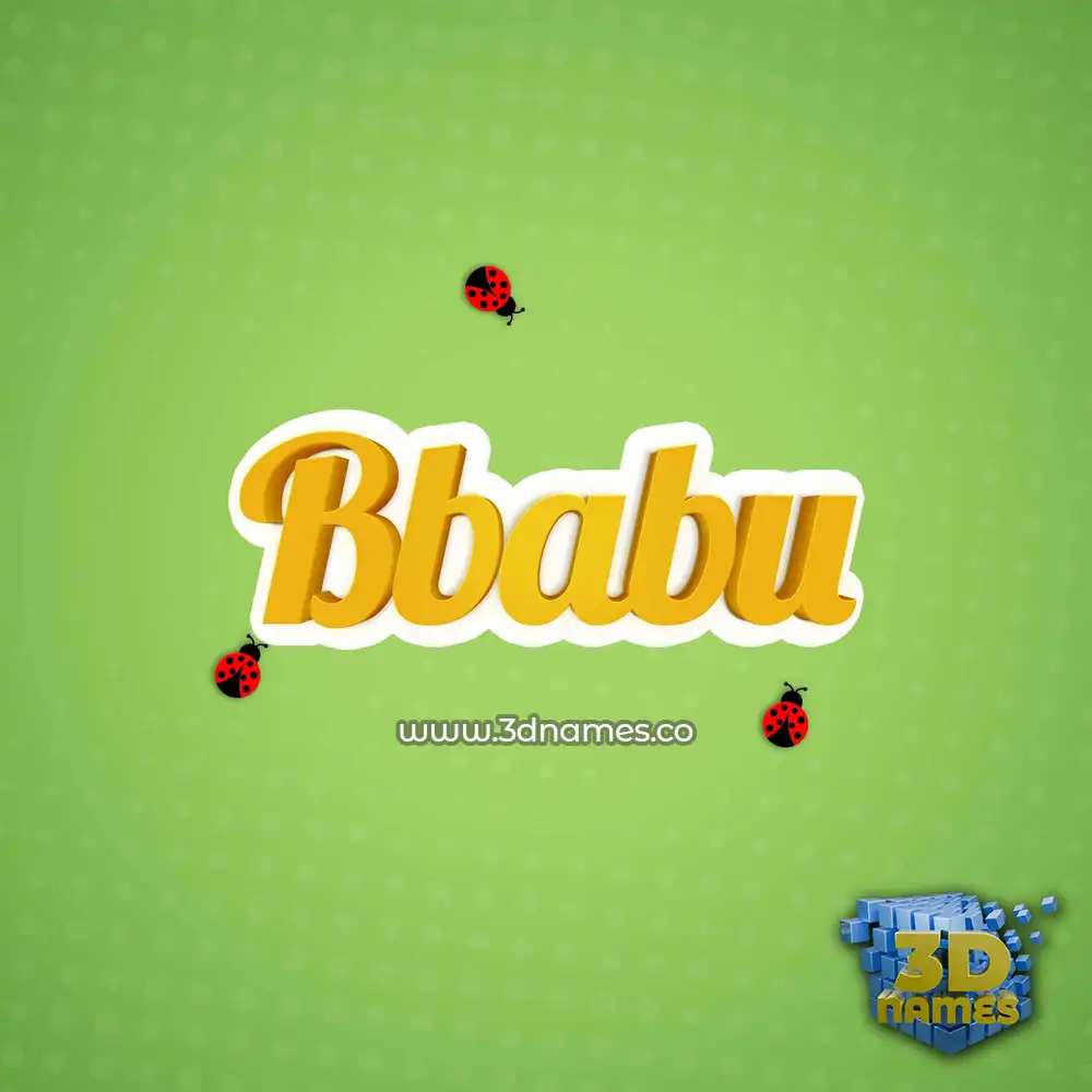 bbabu in Ladybugs style - 3D name wallpaper