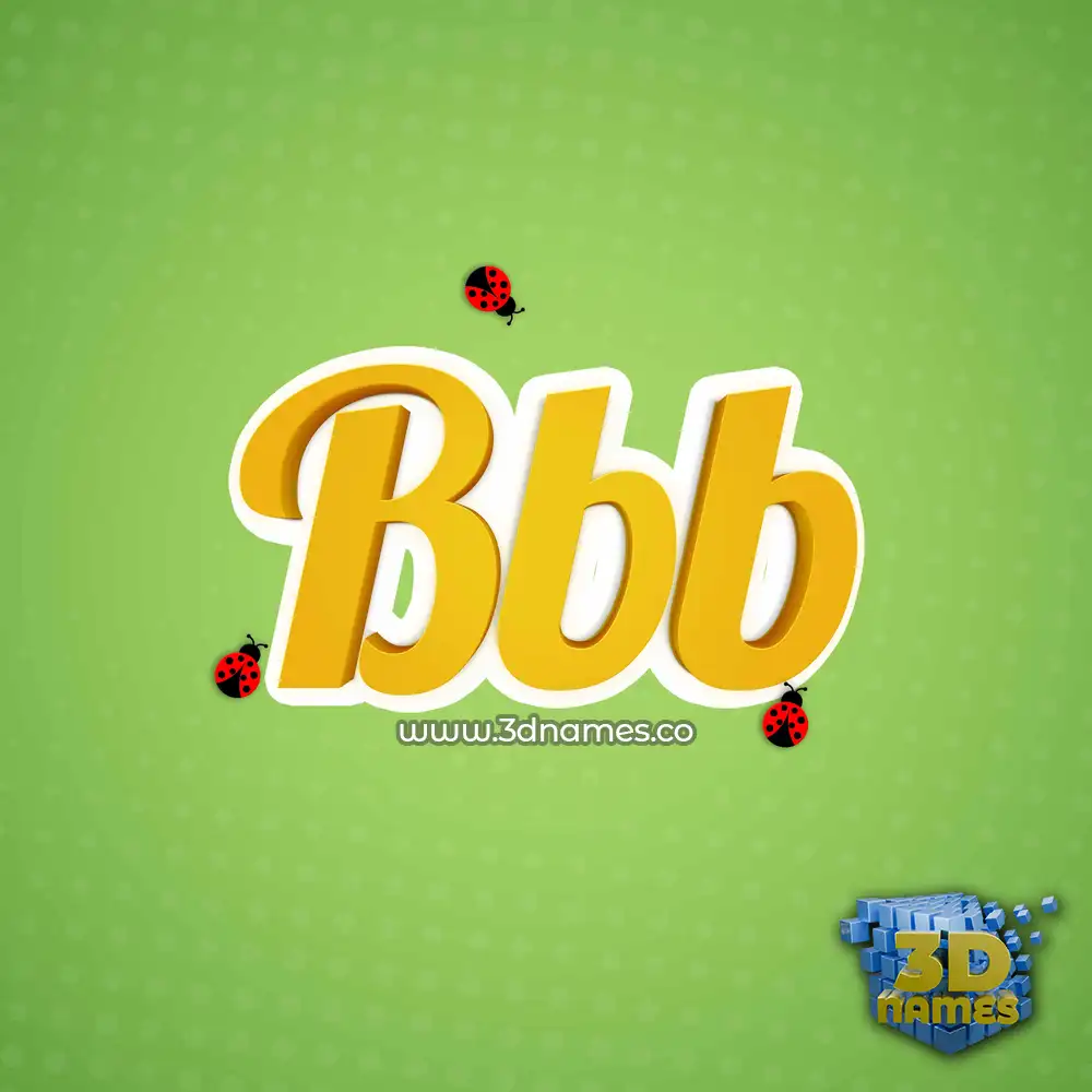 bbb in Ladybugs style - 3D name wallpaper
