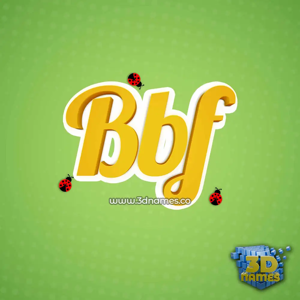bbf in Ladybugs style - 3D name wallpaper