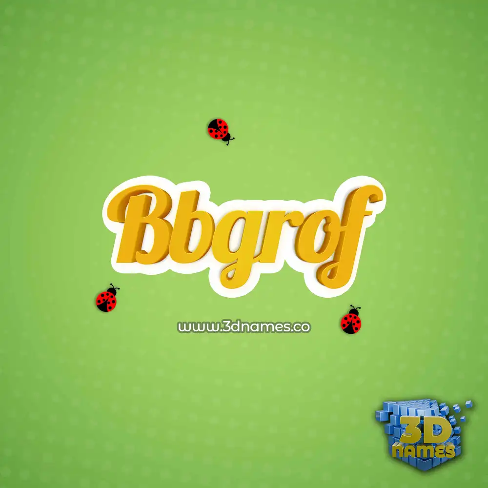 bbgrof in Ladybugs style - 3D name wallpaper