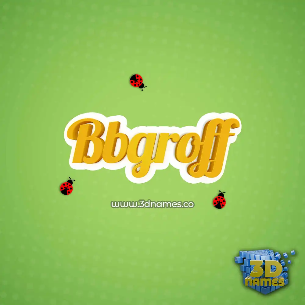 bbgroff in Ladybugs style - 3D name wallpaper