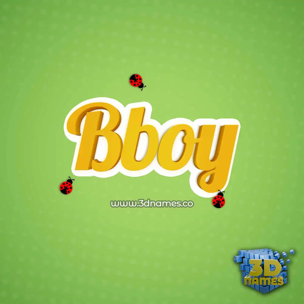 bboy in Ladybugs style - 3D name wallpaper