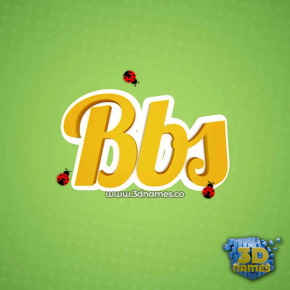 bbs in Ladybugs style - 3D name wallpaper