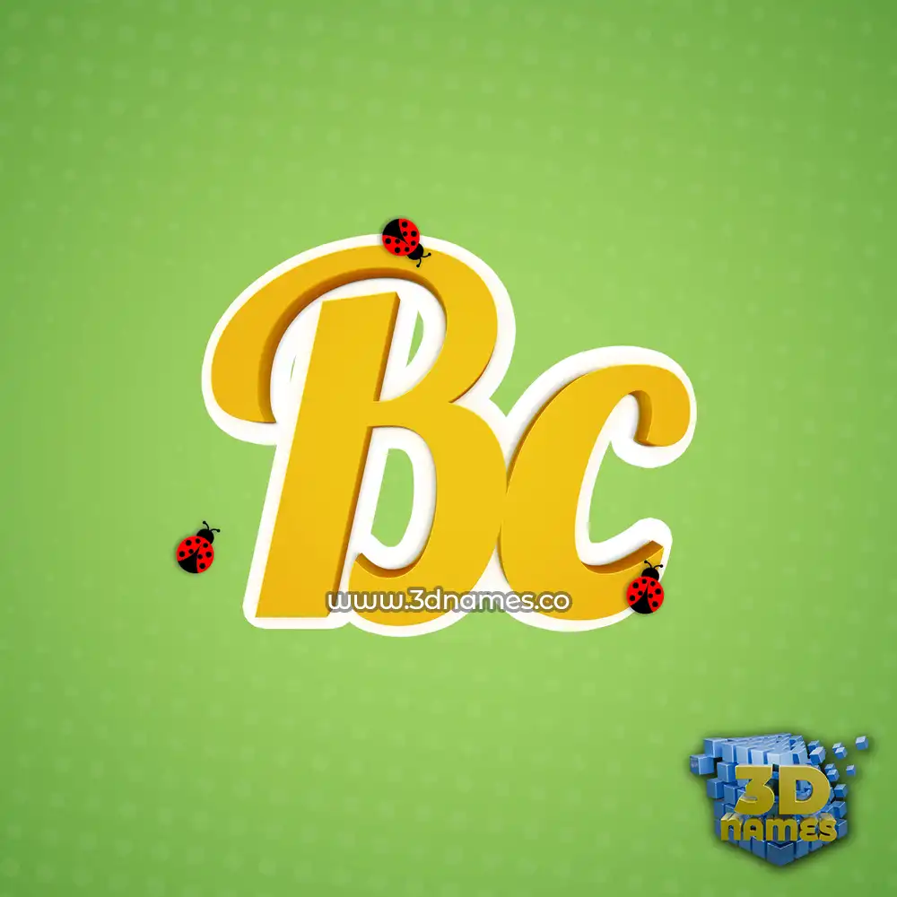 bc in Ladybugs style - 3D name wallpaper
