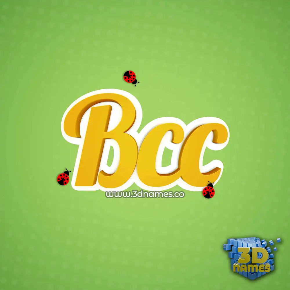 bcc in Ladybugs style - 3D name wallpaper