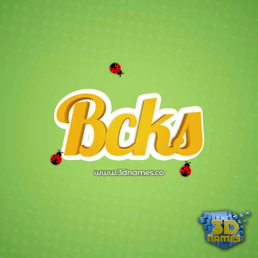 bcks in Ladybugs style - 3D name wallpaper