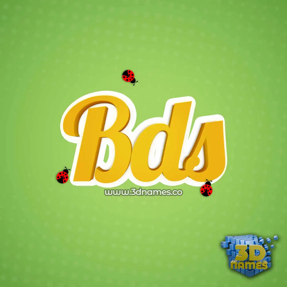 bds in Ladybugs style - 3D name wallpaper
