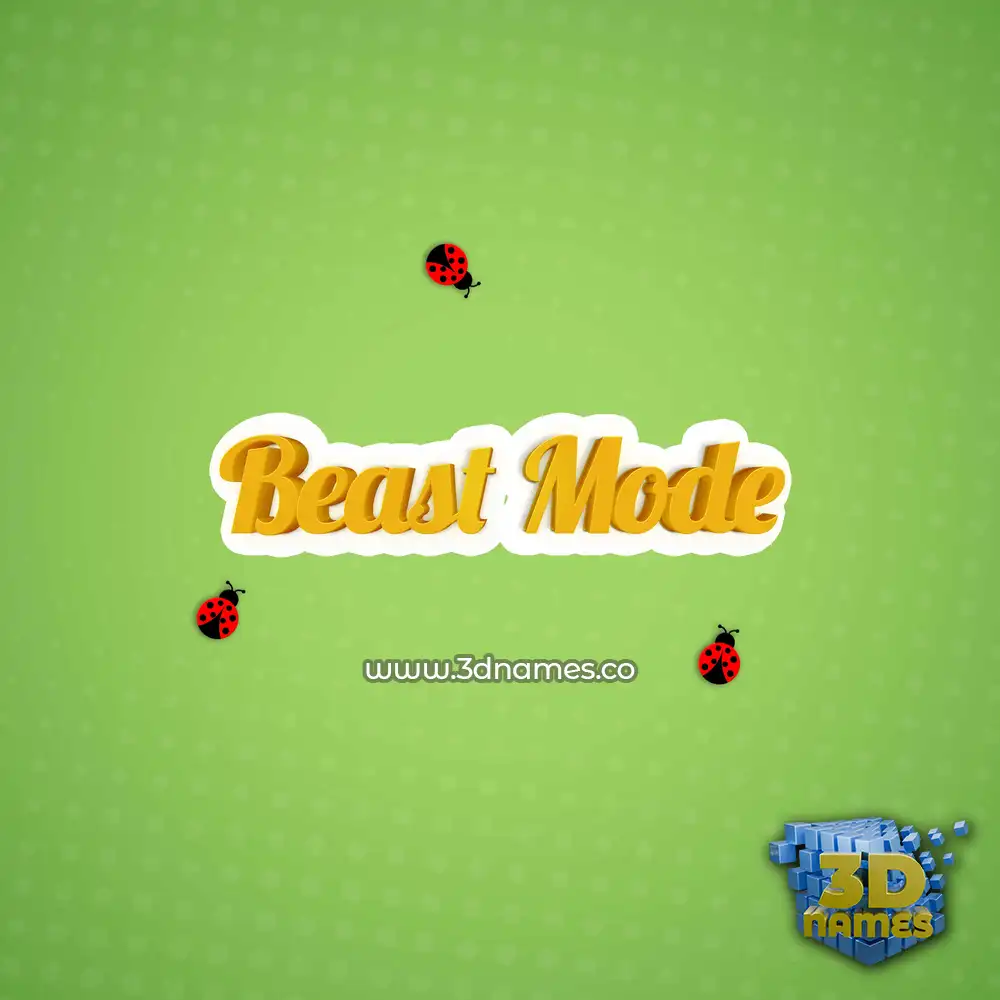 beast mode in Ladybugs style - 3D name wallpaper