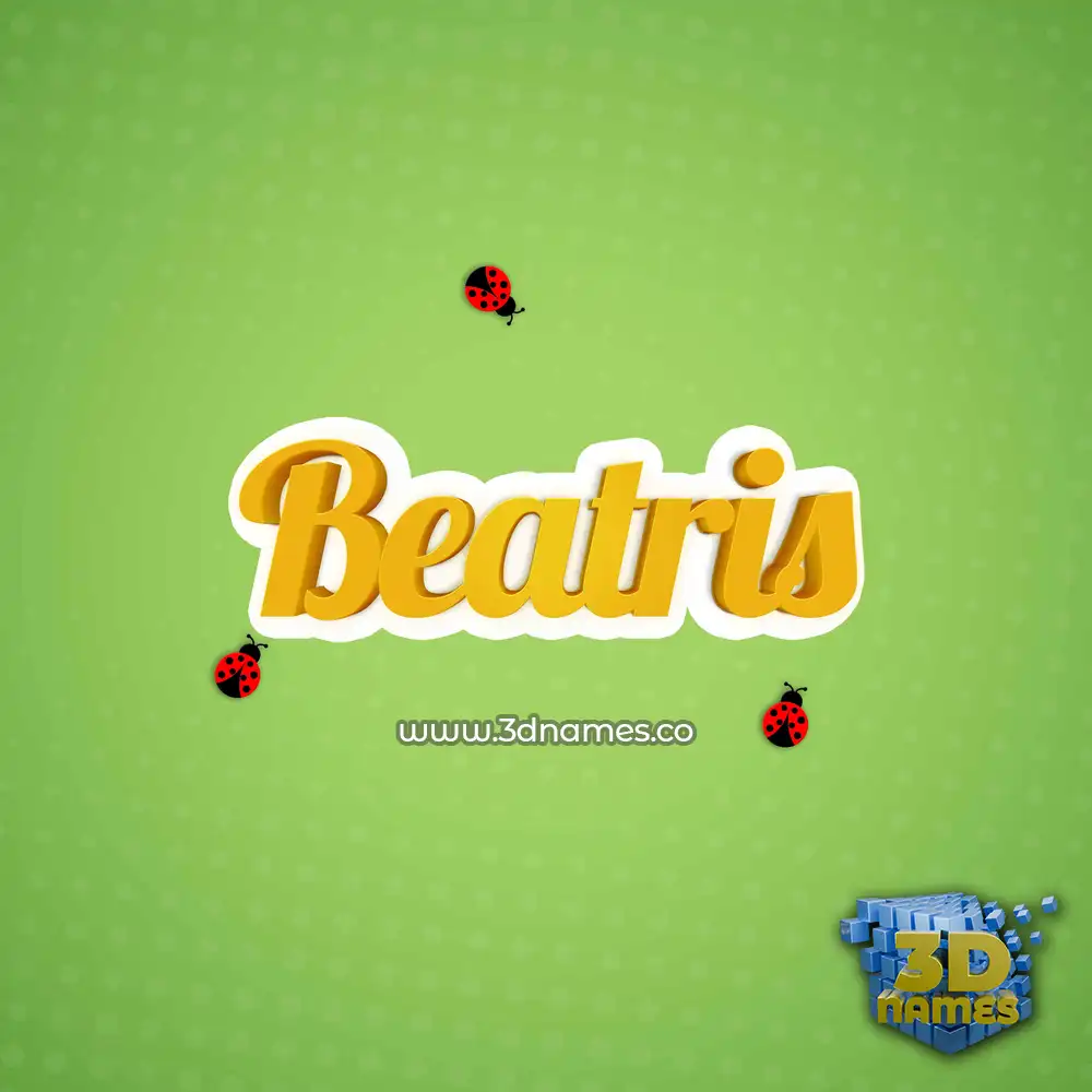 beatris in Ladybugs style - 3D name wallpaper