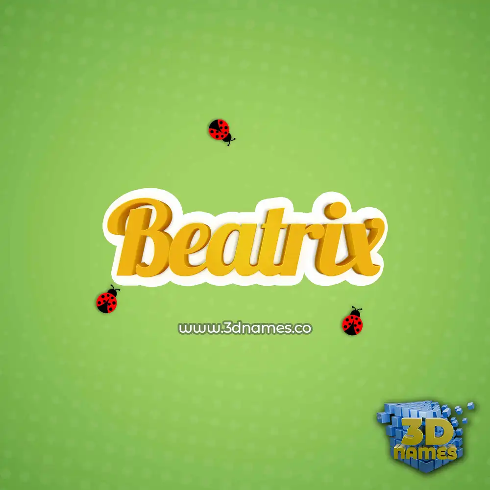 beatrix in Ladybugs style - 3D name wallpaper