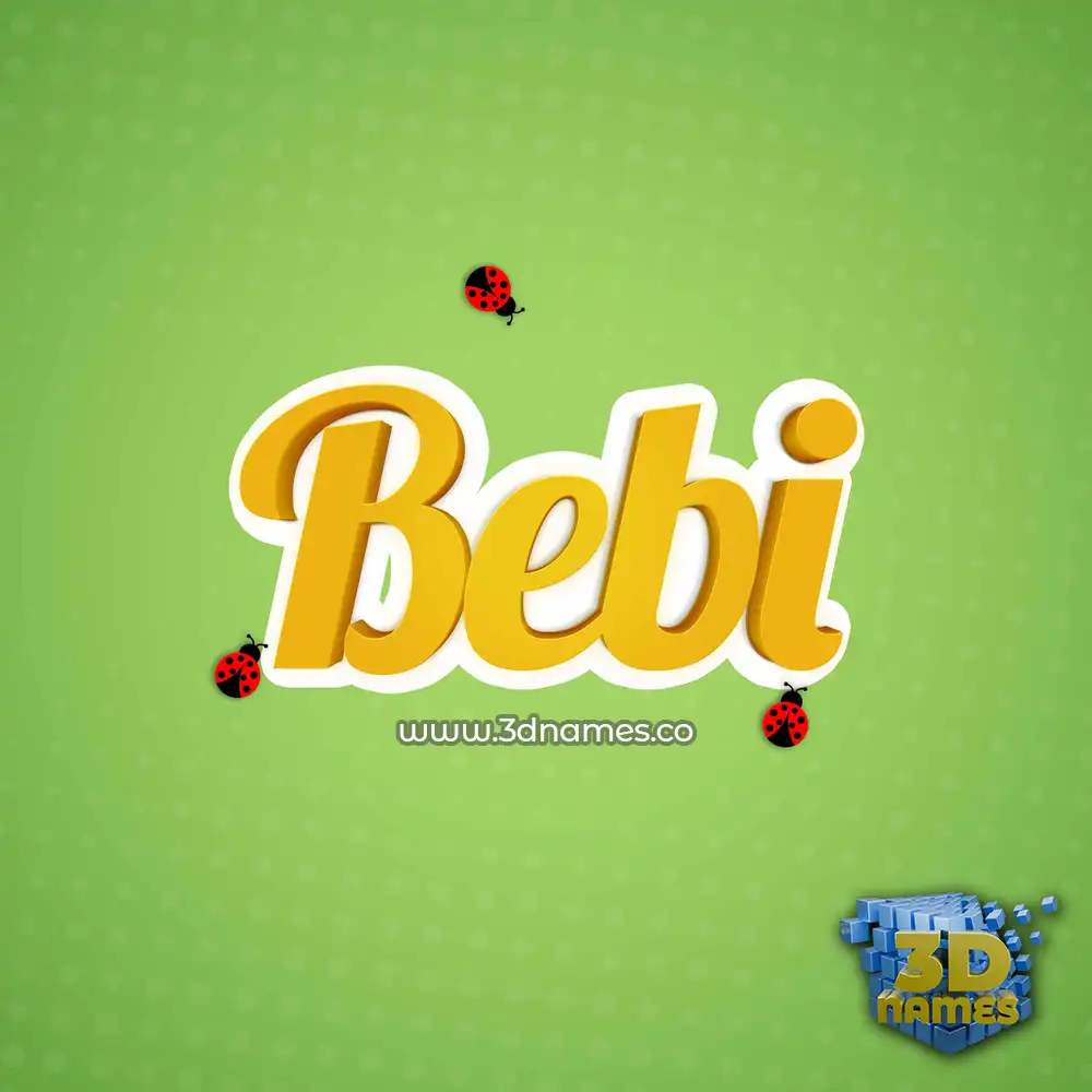 bebi in Ladybugs style - 3D name wallpaper