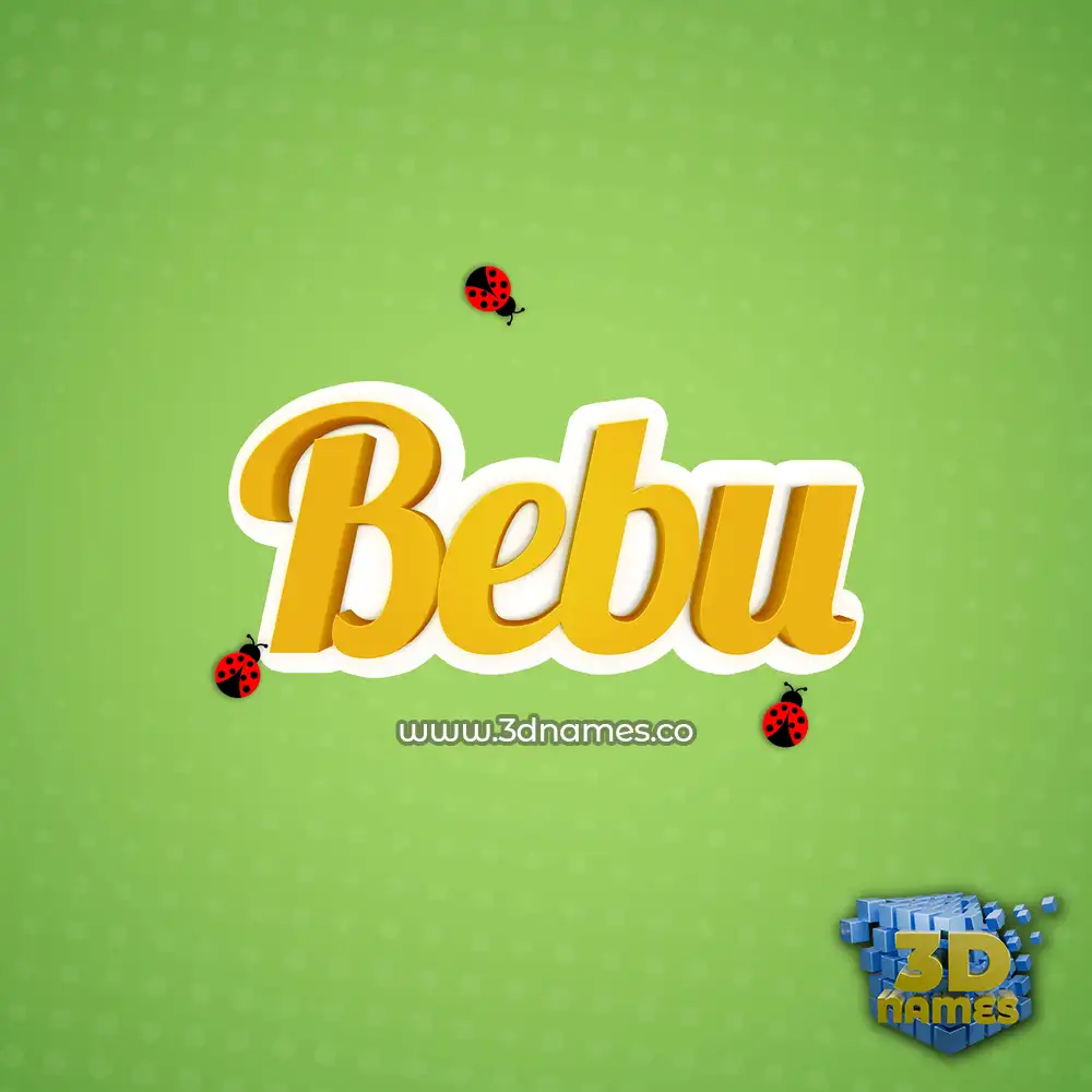 bebu in Ladybugs style - 3D name wallpaper