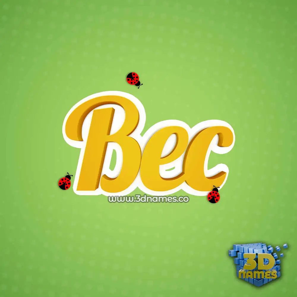 bec in Ladybugs style - 3D name wallpaper