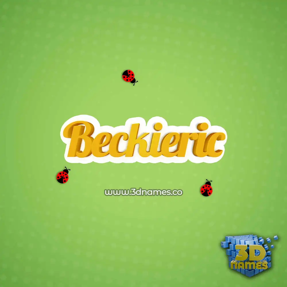 beckieric in Ladybugs style - 3D name wallpaper
