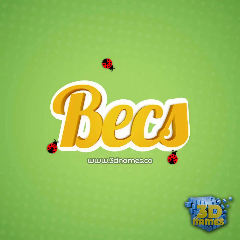 becs in Ladybugs style - 3D name wallpaper