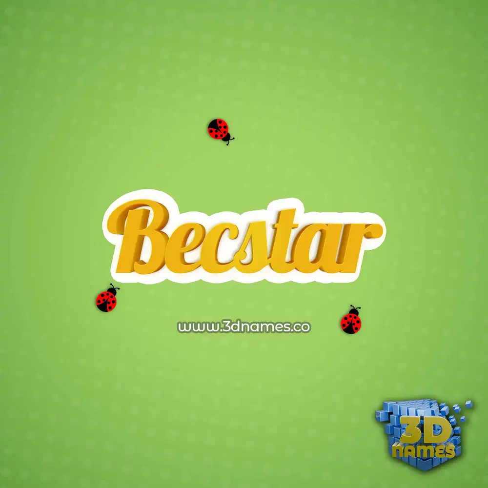 becstar in Ladybugs style - 3D name wallpaper